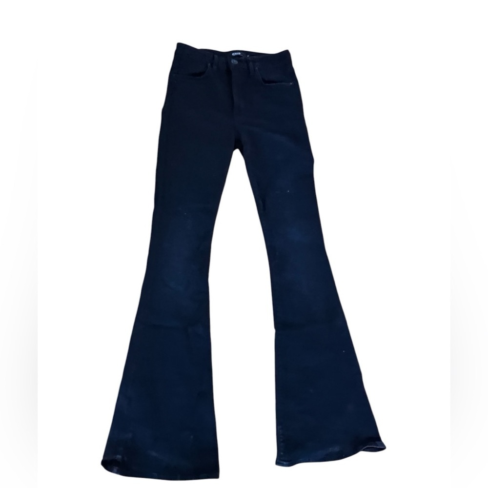 Hudson Black denim holly‎ flare denim stretch jeans